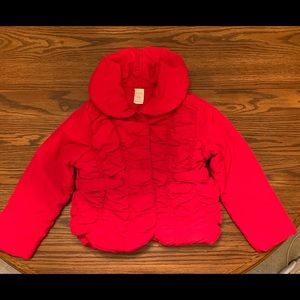 Girls Red Lightweight Winter Jacket